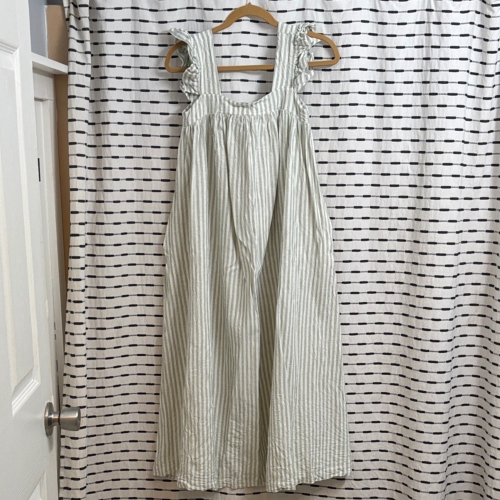 A New Day Green Striped Maxi Dress